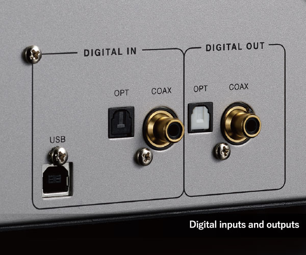 Full complement of inputs and outputs