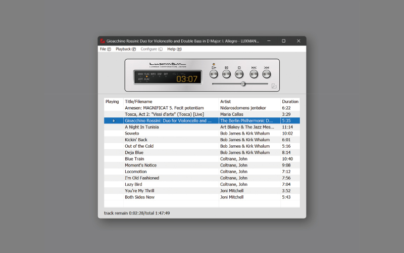 High-Fidelity Playback Software