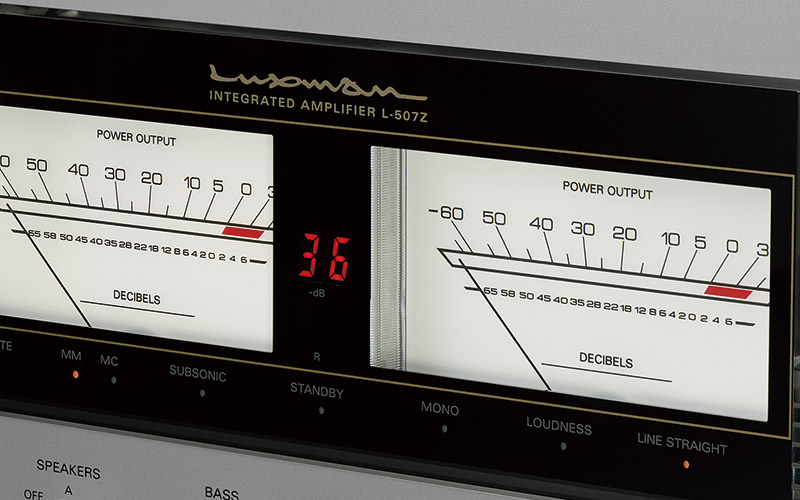 Large needle VU level meter and 7-segment LED