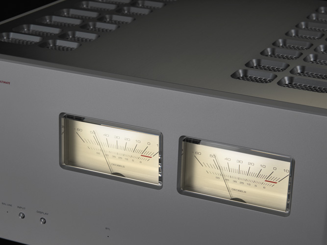 Large needle meter that shows how the sound really moves.