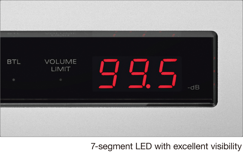 LED Volume display<br>with large 7-segment LED